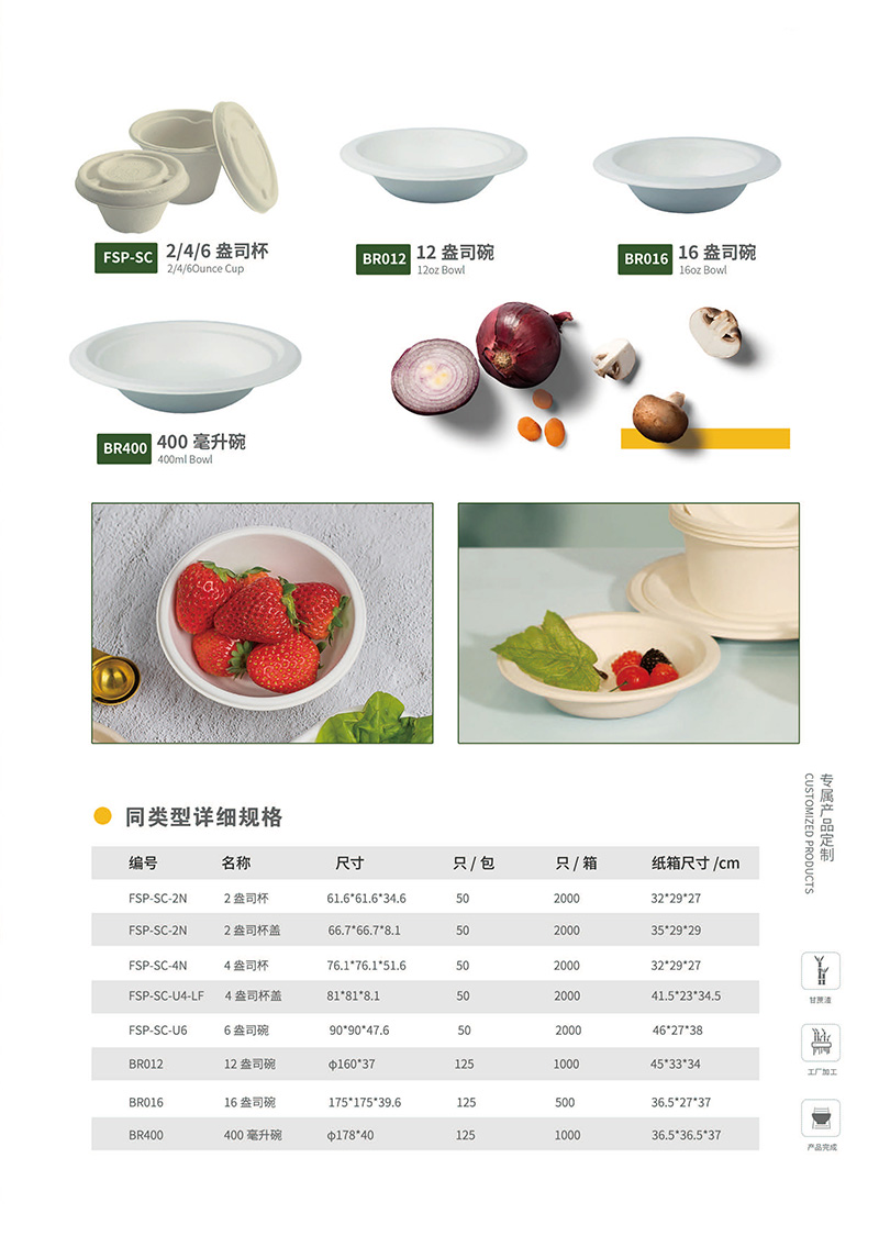 甘蔗渣環(huán)保餐具  一次性打包盒 圓盤 方盤 打包盒 碗 方盒  團餐盒