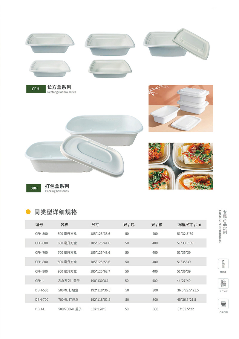 甘蔗渣環(huán)保餐具  一次性打包盒 圓盤 方盤 打包盒 碗 方盒  團餐盒